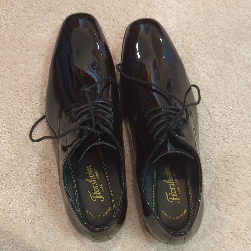 Florsheim Men's Glossy Black Oxfords